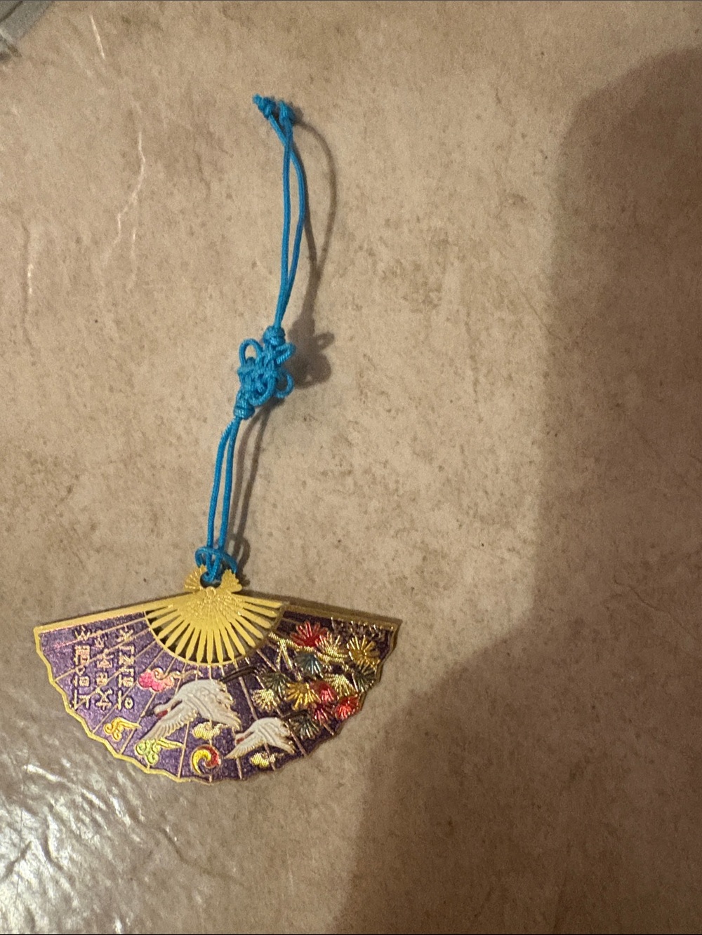 Decorative Blue Fan Pendant Necklace - Unbranded lightweight